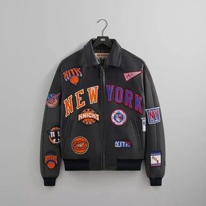 Kith Avirex New York Knicks Patch Bomber Jacket